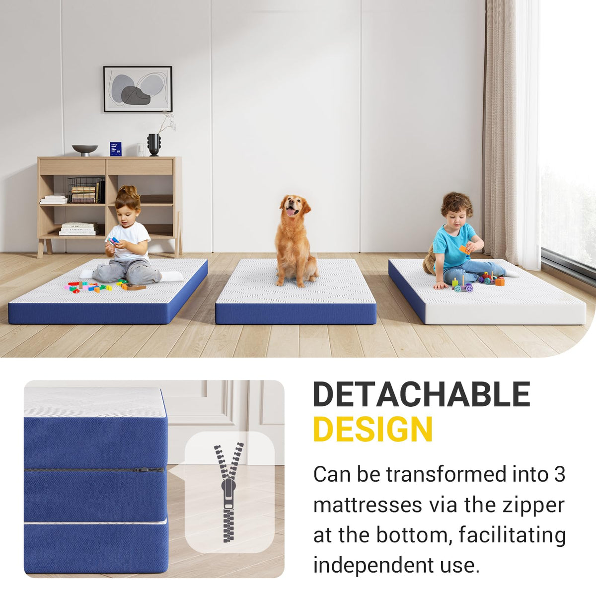Foldable Memory Foam Mattress Topper Twin 4 Inch I486686