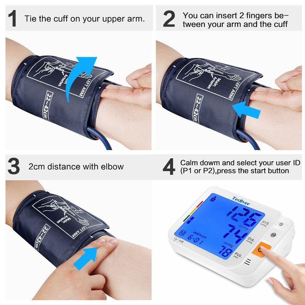 Digital Blood Pressure Monitor, Large Cuff, Upper Arm Blood Pressure Machine I5138