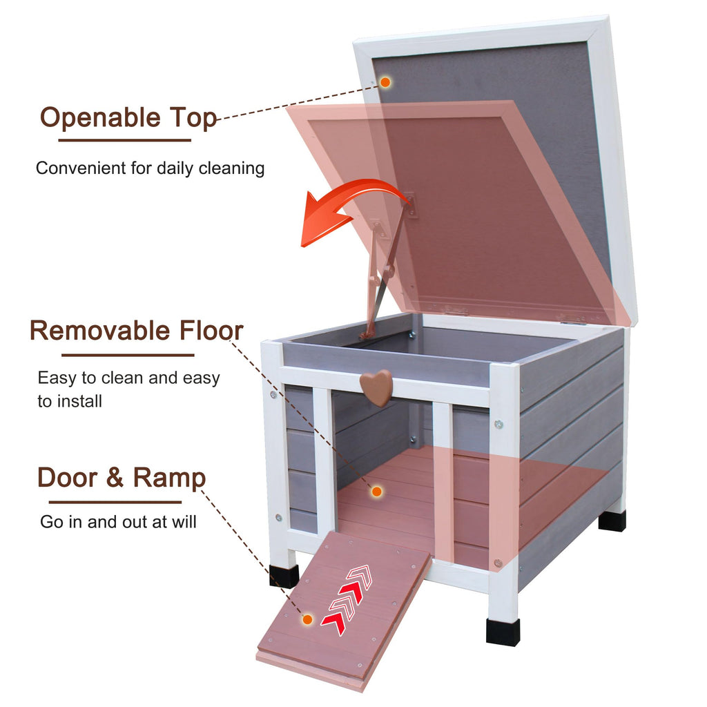 Insulated Outdoor Cat House with Liner B377