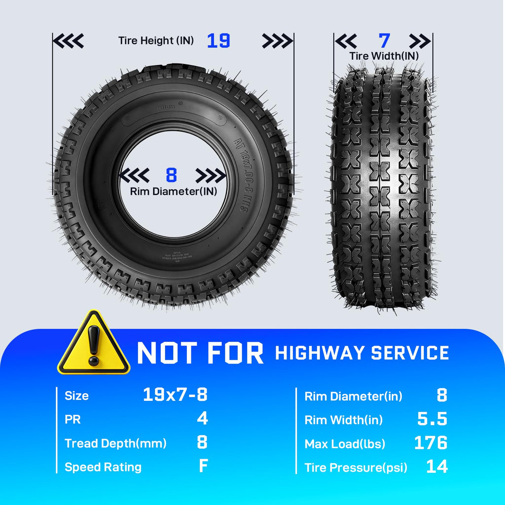 19x7-8 ATV UTV Tires Set of 2 C79049