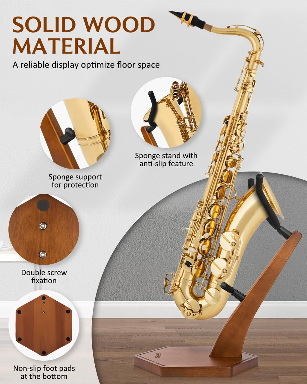 Wooden Saxophone Stand Q574726