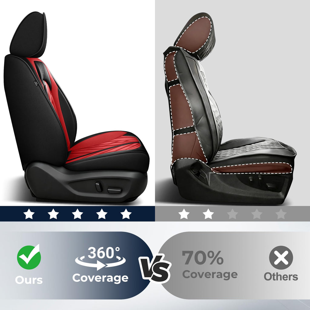 Leather Full Set 5 Seats Seat Covers J2697