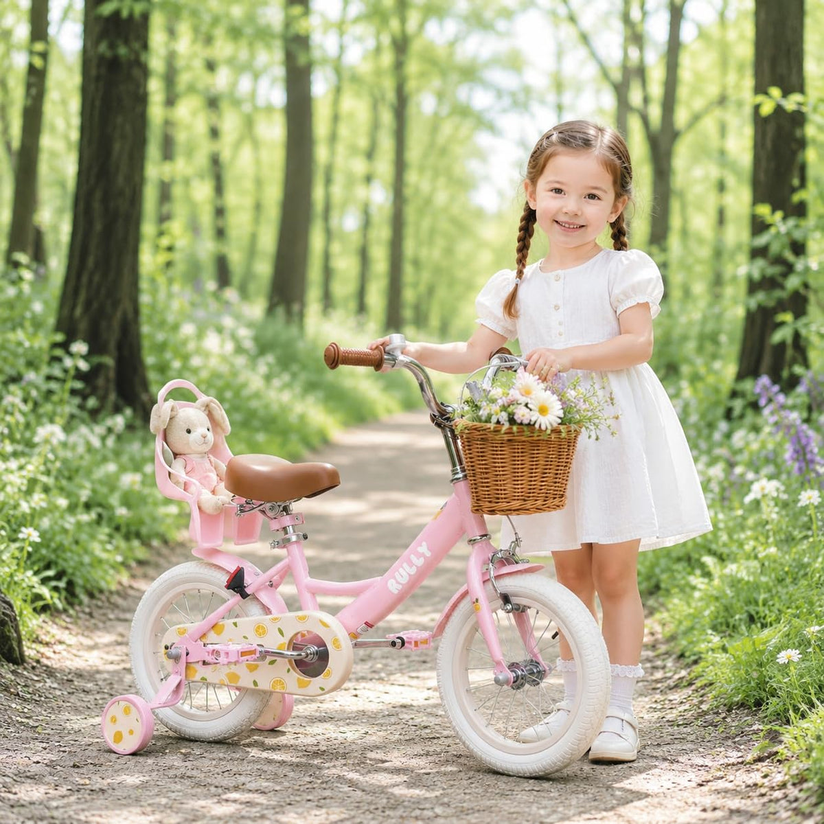 12 14 16 Inch Girls Bike with Training Wheels E81561