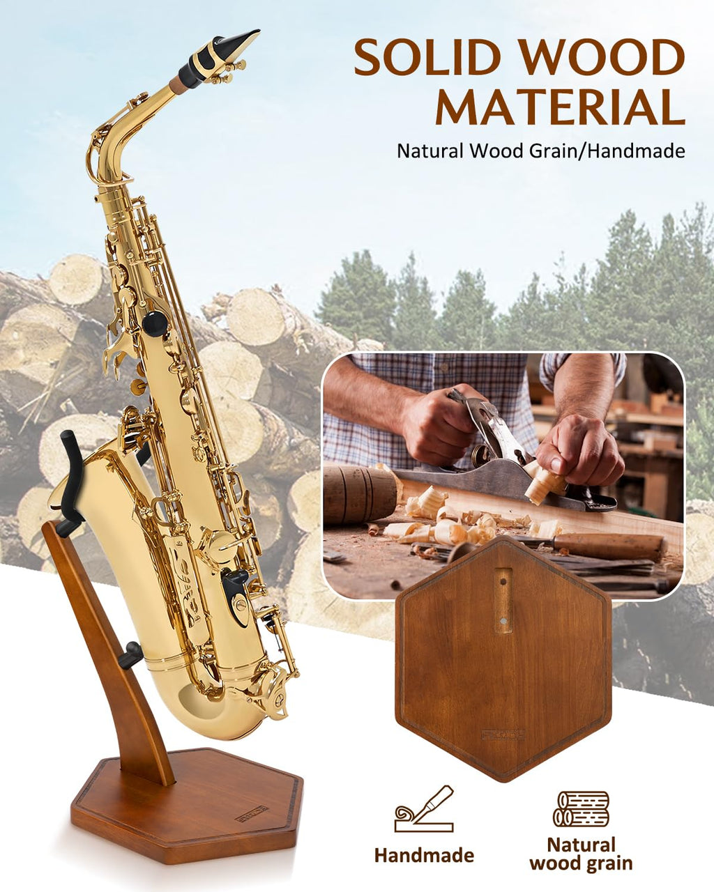 Wooden Saxophone Stand Q574726