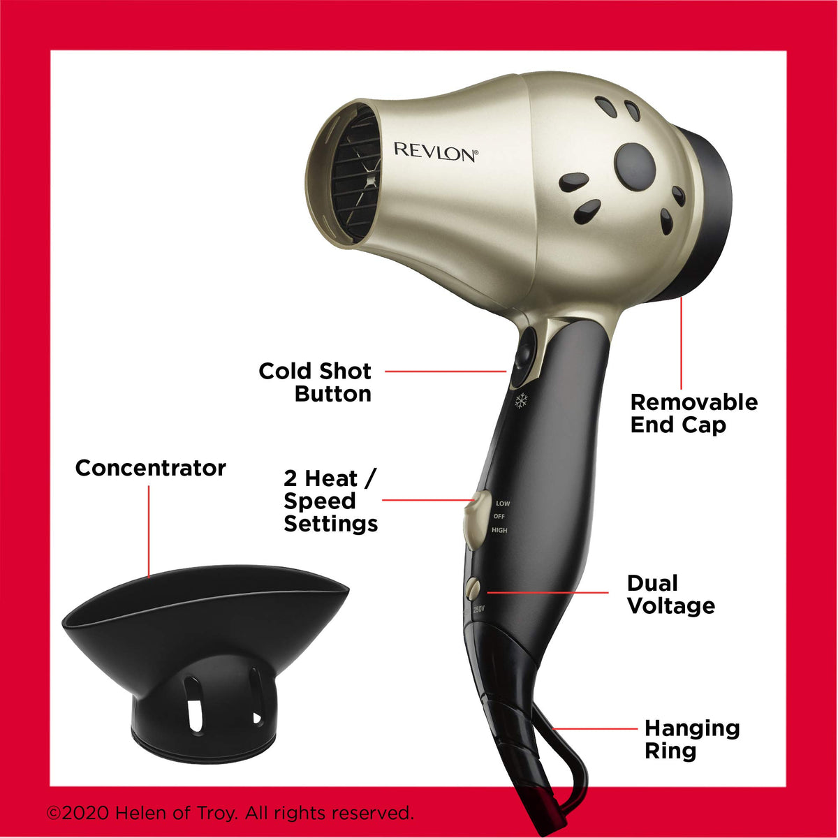 1875W Compact Folding Handle Hair Dryer X2580