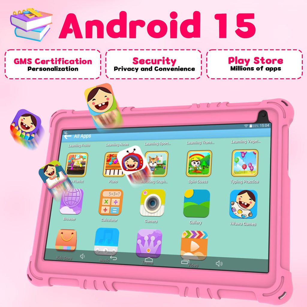 10 inch Kids Tablet 8GB RAM 32GB ROM Pink R702