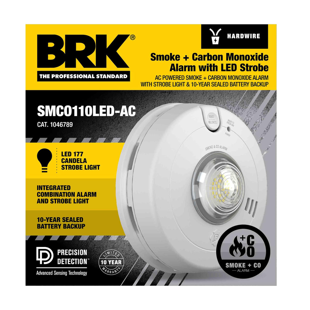 Hardwire Combination Smoke & Carbon Monoxide Alarm with LED Strobe S3456