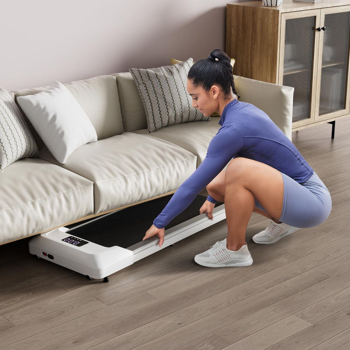 2.25HP Under Desk Treadmill with LED Display and Remote Control A2945