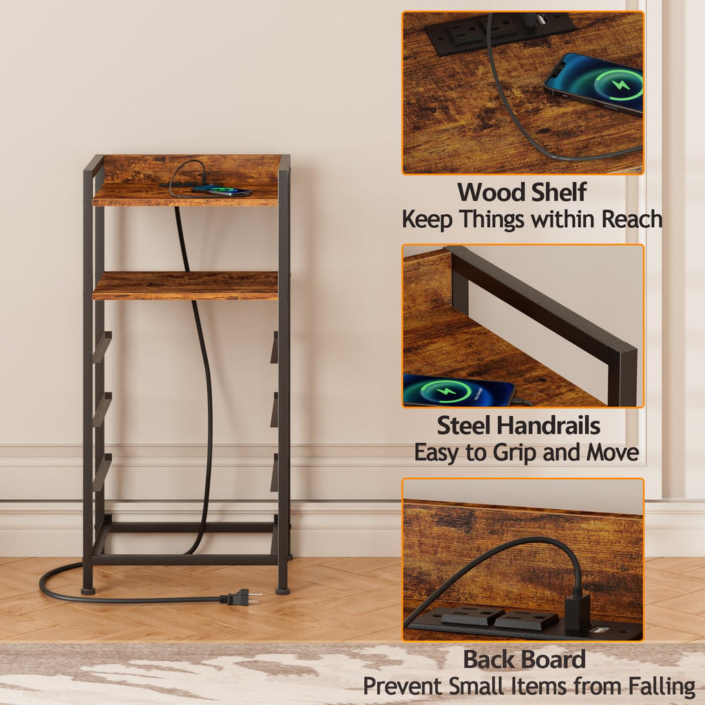 4 Drawer Night Stand with Charging Station W16731