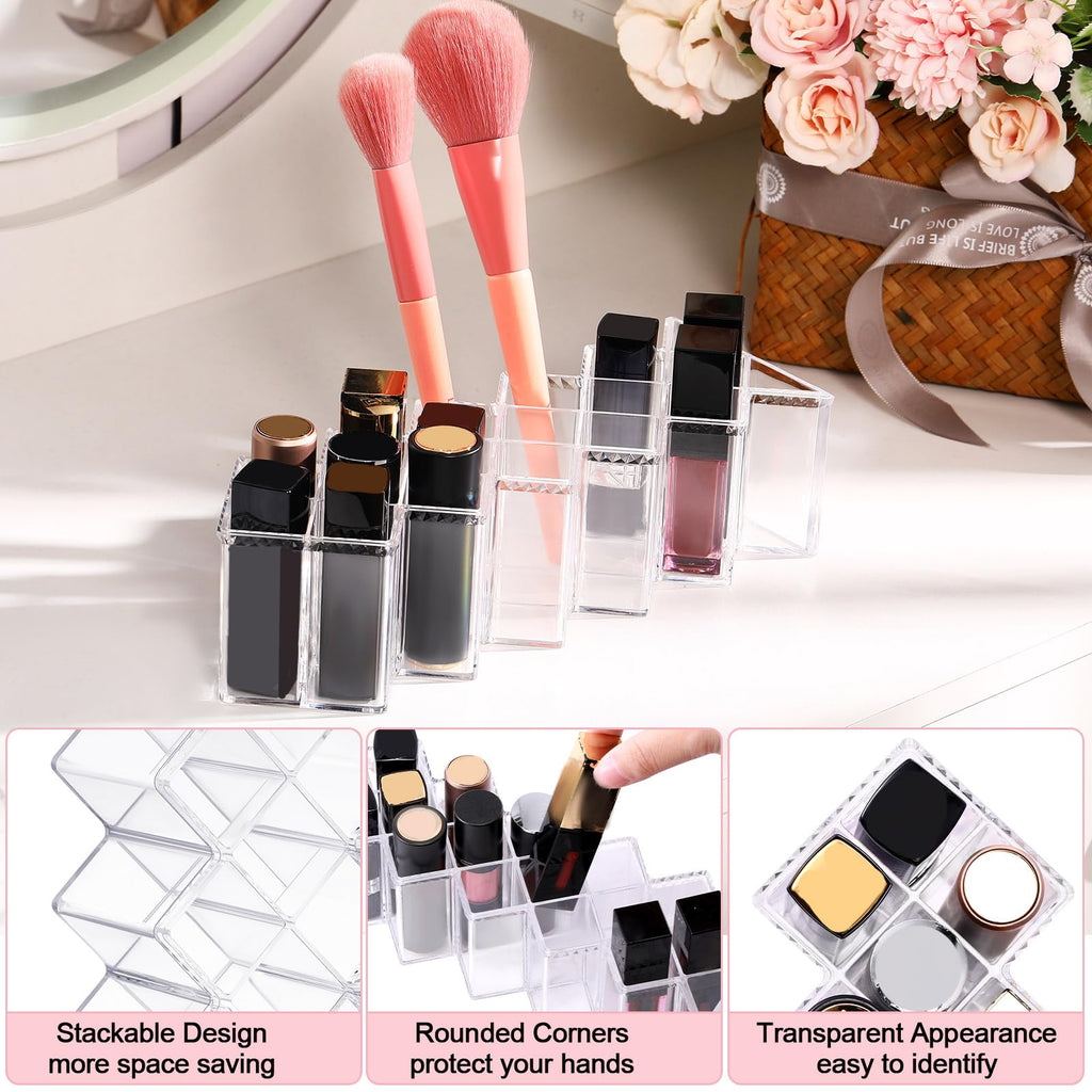 4 Pack 64 Slots Acrylic Lipstick Organizer B745