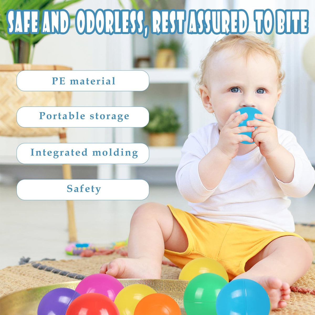 100 Pack BPA Free Colorful Plastic Balls V908787