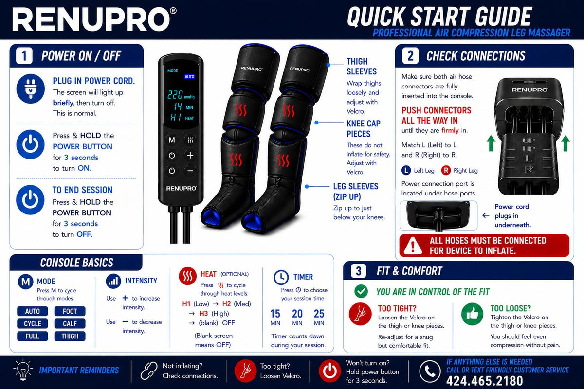 Air Compression Leg Massager with Heat E169