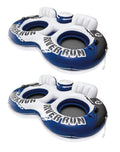 Inflatable 2-Person Floating Lake Lounge, 2-Pack Y39186