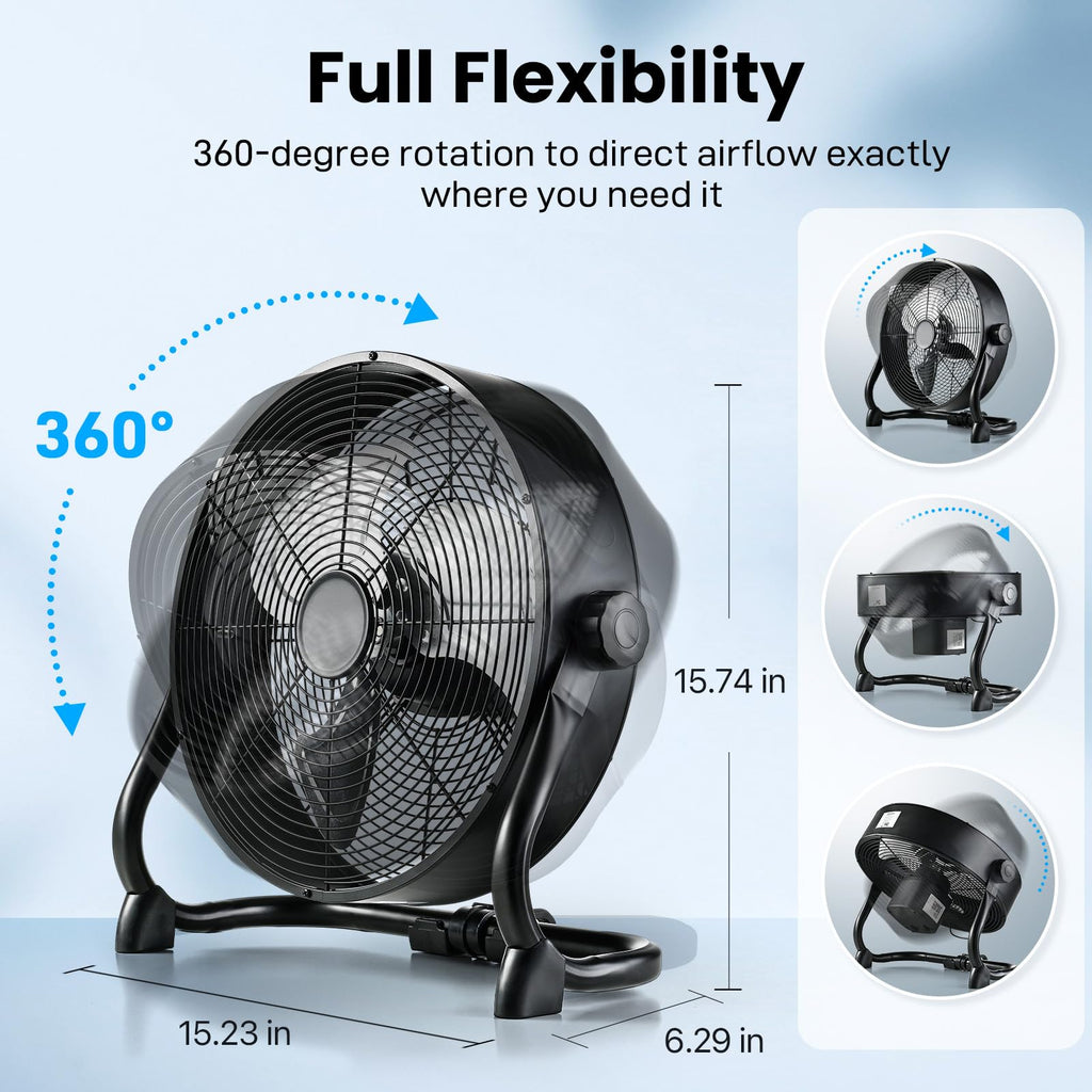 12" Rechargeable Battery Powered Portable Outdoor Fan J371