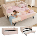 Pink Twin Size Gingham Daybed with Trundle A8930