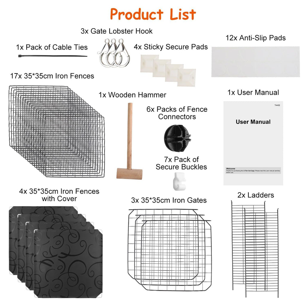 3-Tier Cat Cage W198