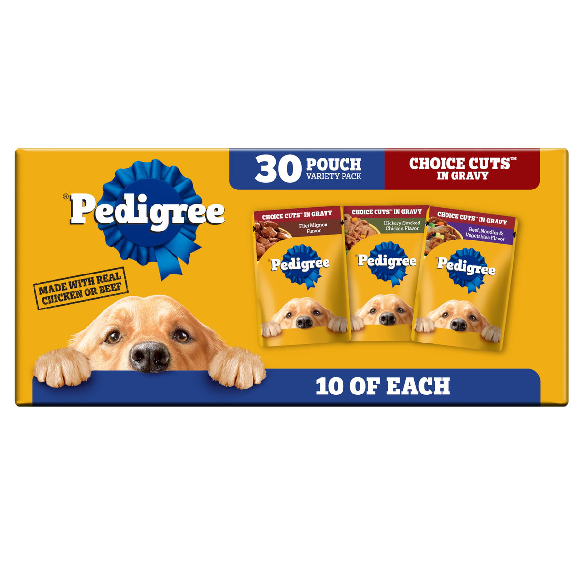 Wet Dog Food Pouch, 3.5 oz, 30 Count T168918