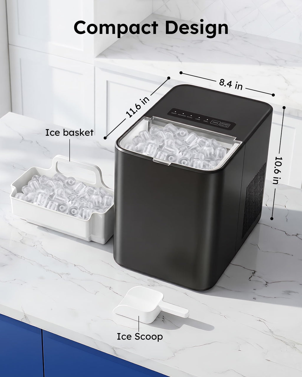 Countertop Ice Maker 26.5 lbs/Day 8 Bullet E294