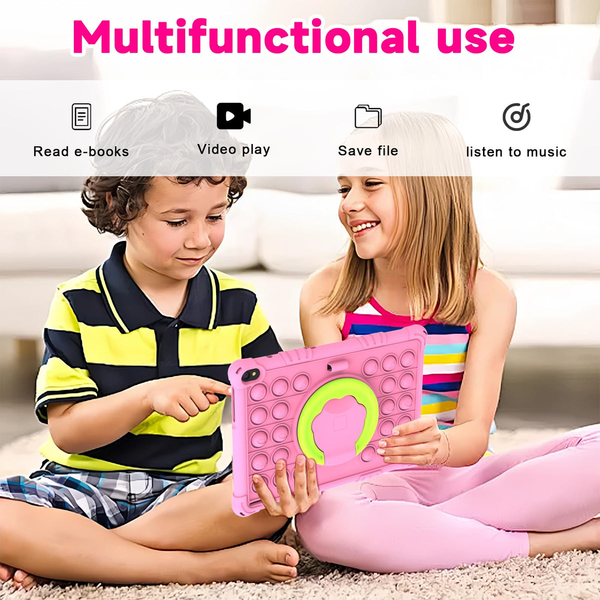 10 inch Kids Tablet 8GB RAM 32GB ROM Pink R702