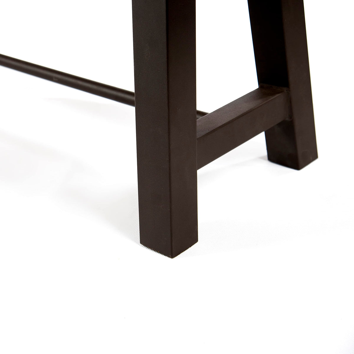 Acacia Wood Outdoor Bench with Metal Accents B298738