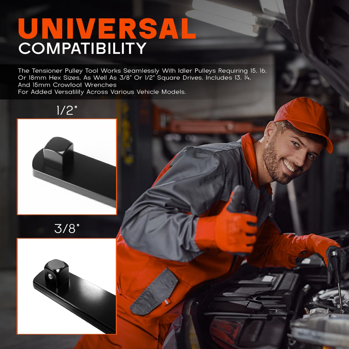 Universal Serpentine Belt Tool Kit, 8PCS R10274