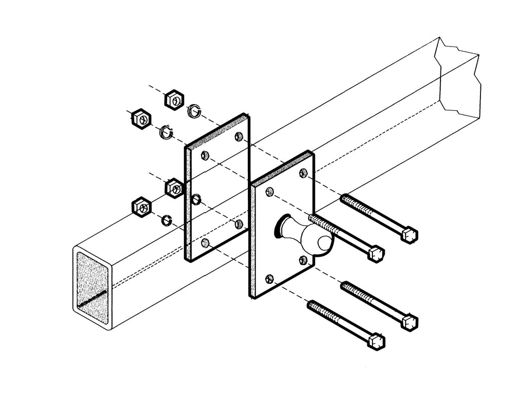 Heavy-Duty Powder-Coated Steel Sway Control Adapter K988