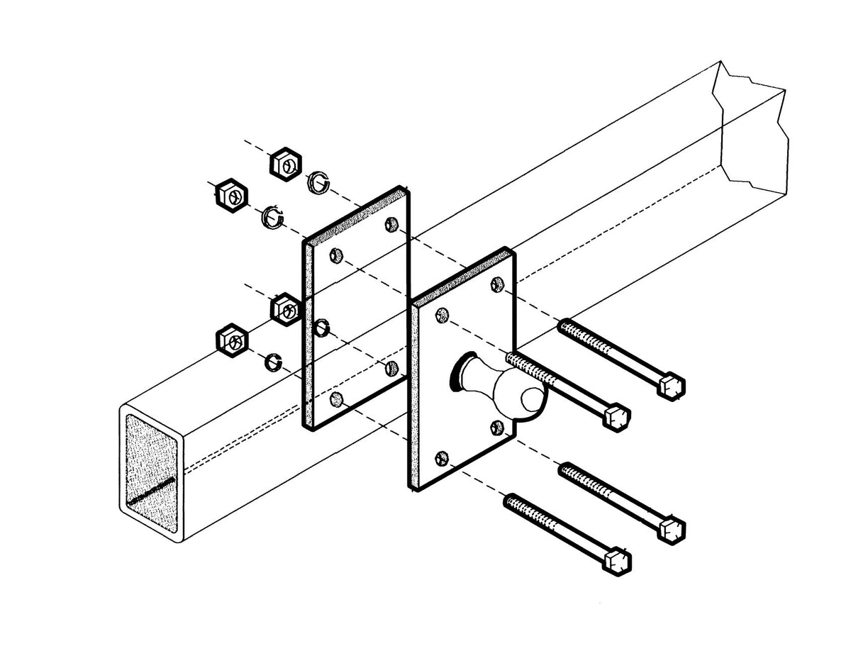 Heavy-Duty Powder-Coated Steel Sway Control Adapter K988
