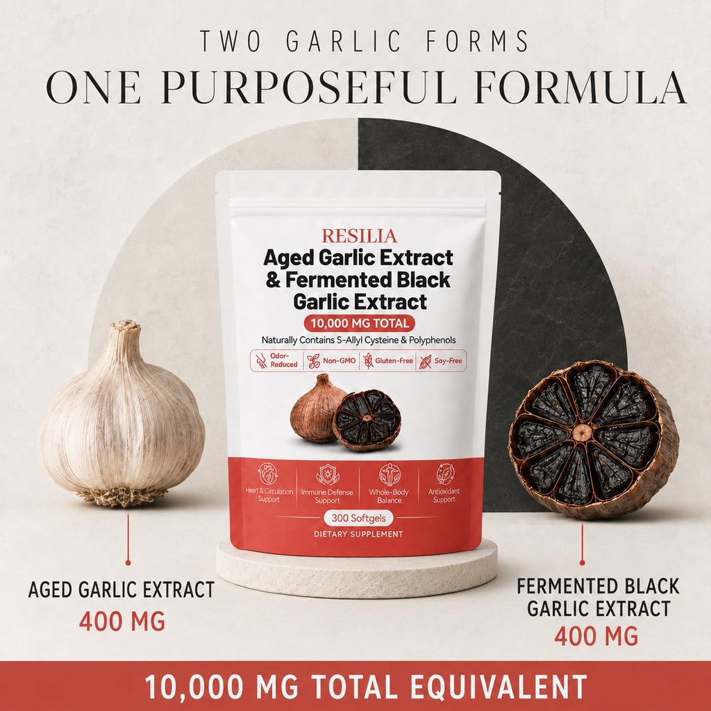 Aged Garlic Extract & Fermented Black Garlic Extract Softgels Q246