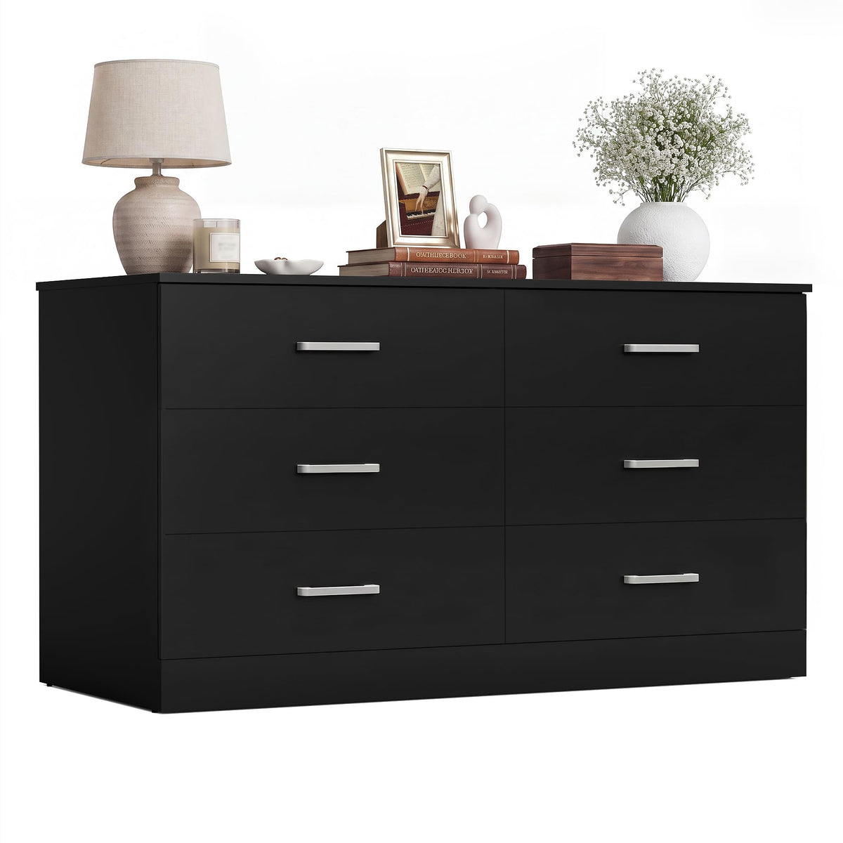 6 Drawer Dark Black Dresser M125