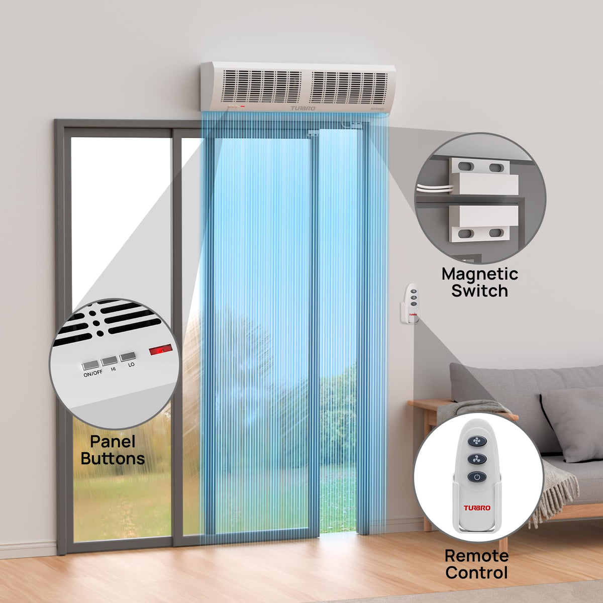 36-Inch Wall-Mounted Air Curtain Fan Q57894