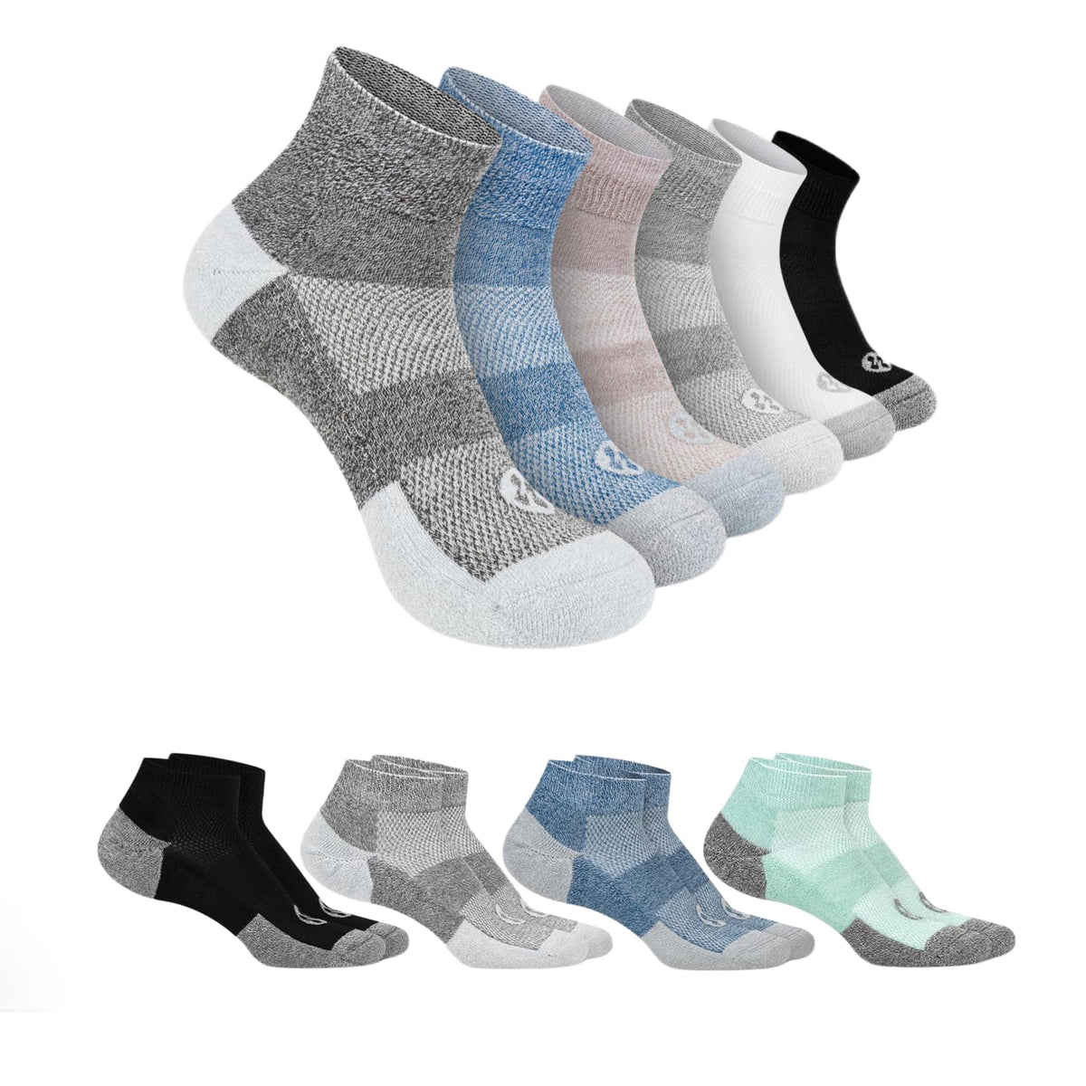 Diabetic Socks for Men, 10 Pairs Ankle & Low Cut Size 9-15 F313000