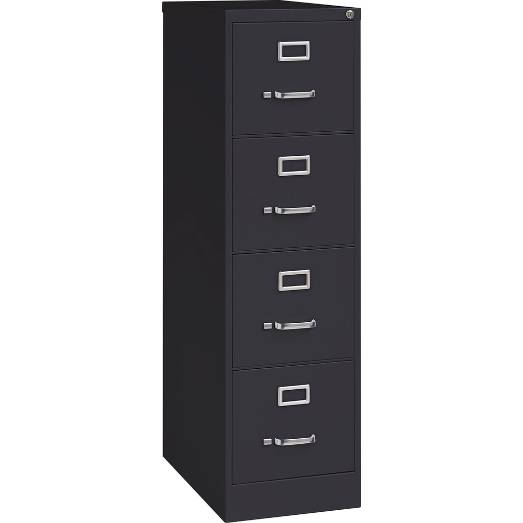 4 Drawer Vertical File with Lock, Black O736