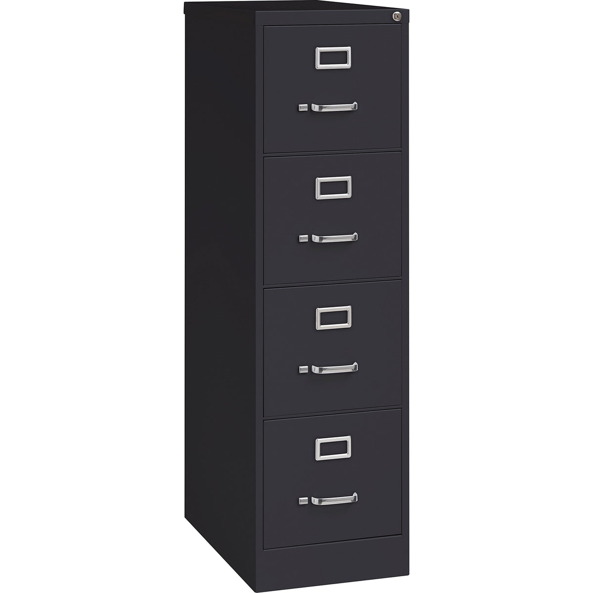 4 Drawer Vertical File with Lock, Black O736