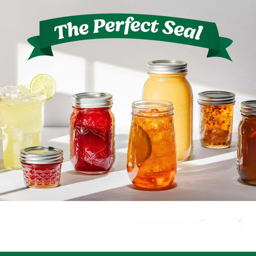16 Oz Wide Mouth Glass Mason Jars with Lids & Bands, 12-Pack T4116