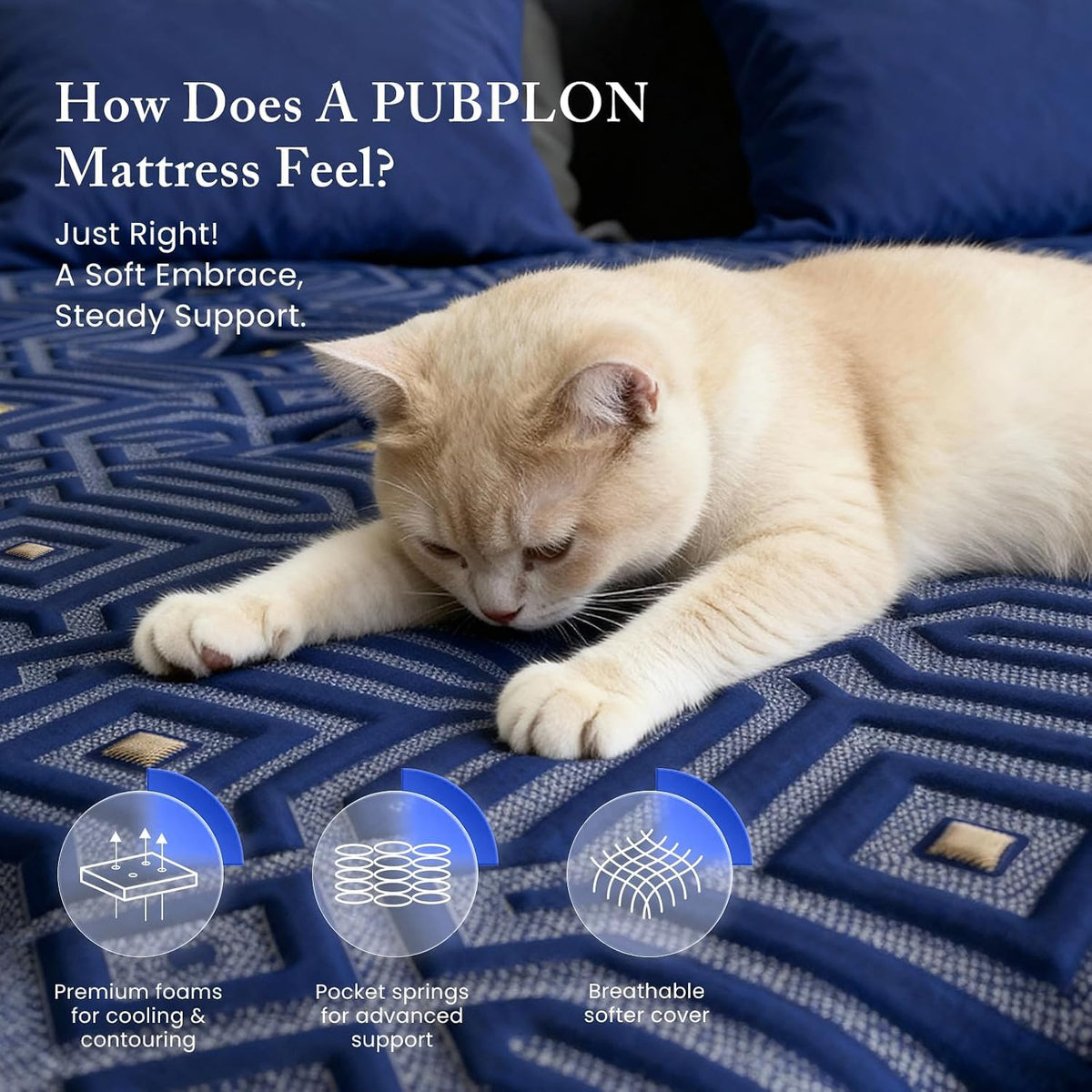 Full Size 12 Inch Medium Firm Gel Memory Foam Mattress O225530