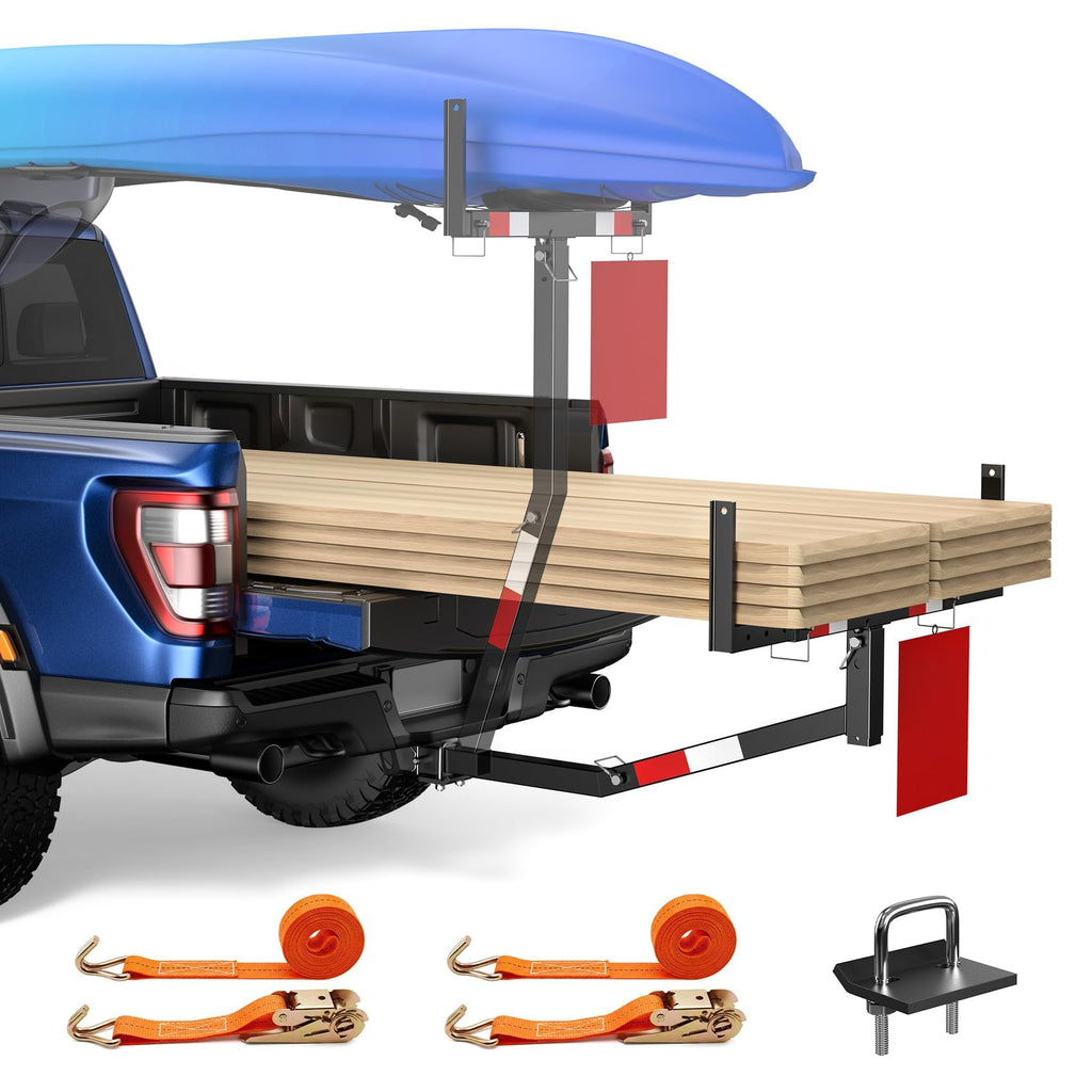 Truck Bed Extender Hitch Mount with Flag L54046