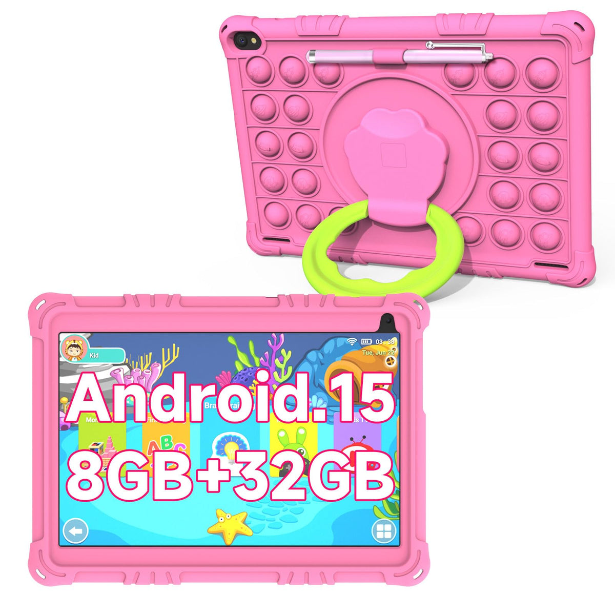 10 inch Kids Tablet 8GB RAM 32GB ROM Pink R702