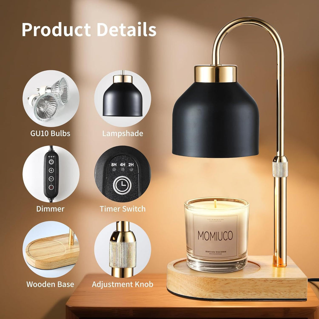 Height Adjustable Dimmable Candle Warmer Lamp with Timer O301