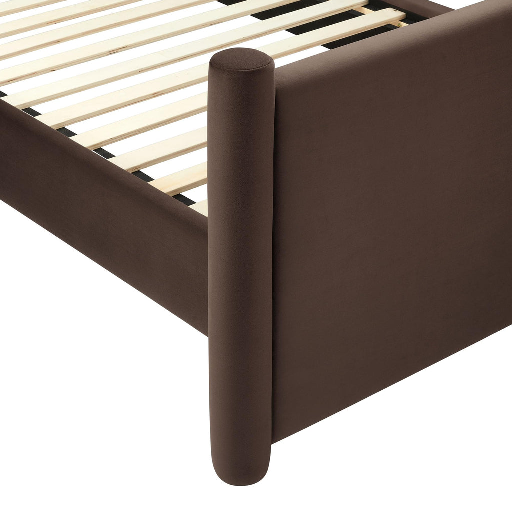 King Size Upholstered Platform Bed Frame with Headboard and Footboard L30760