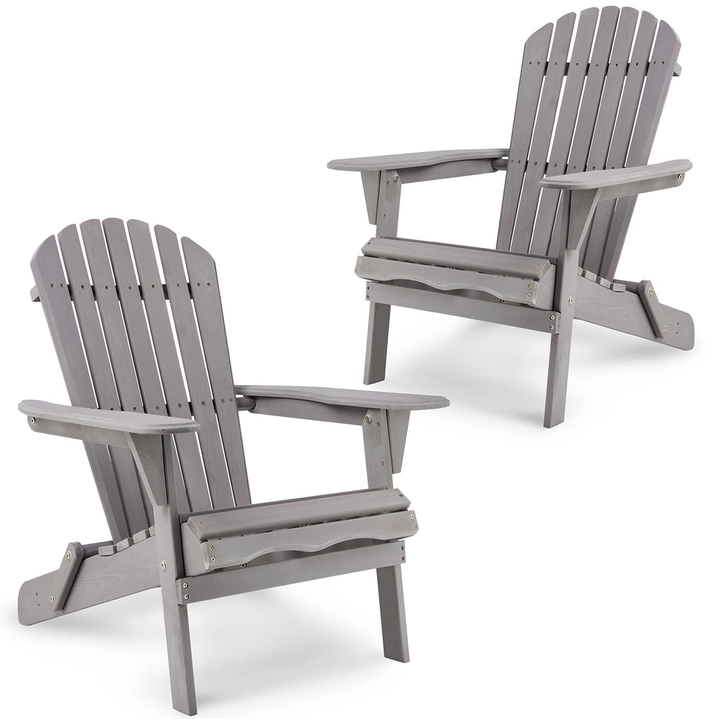 Solid Cedar Wood Adirondack Chairs Set of 2 J64714