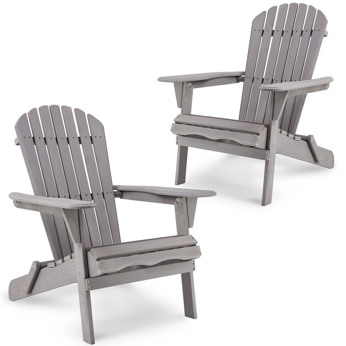 Solid Cedar Wood Adirondack Chairs Set of 2 J64714