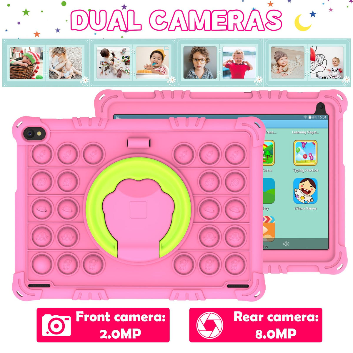 10 inch Kids Tablet 8GB RAM 32GB ROM Pink R702