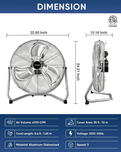20 Inch 3 Speeds High Velocity Box Fan R907515