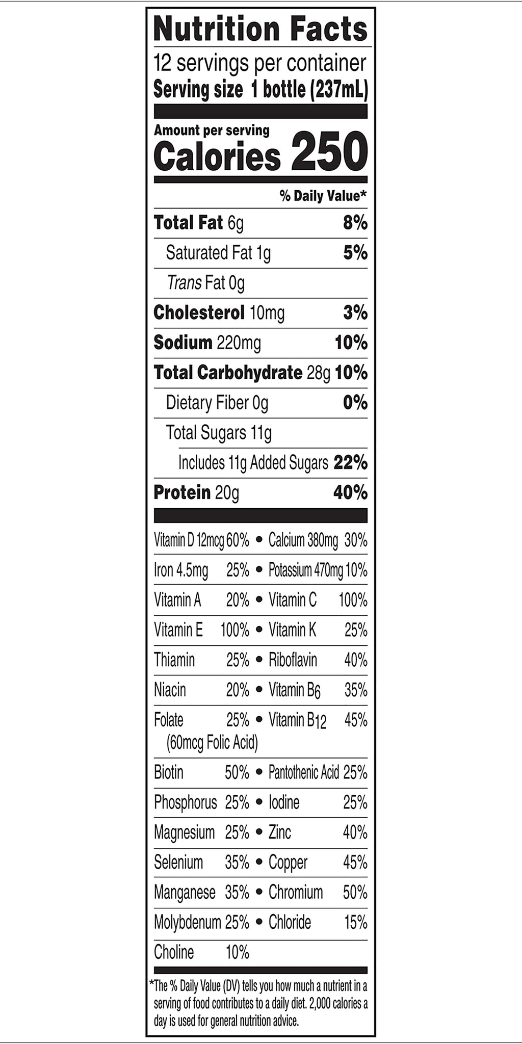 High Protein Nutritional Drink Rich Chocolate 8 FL OZ 12 CT O525