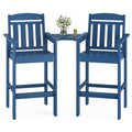 HDPE Adirondack Bar Stools Set of 2 with Connecting Tray L84049