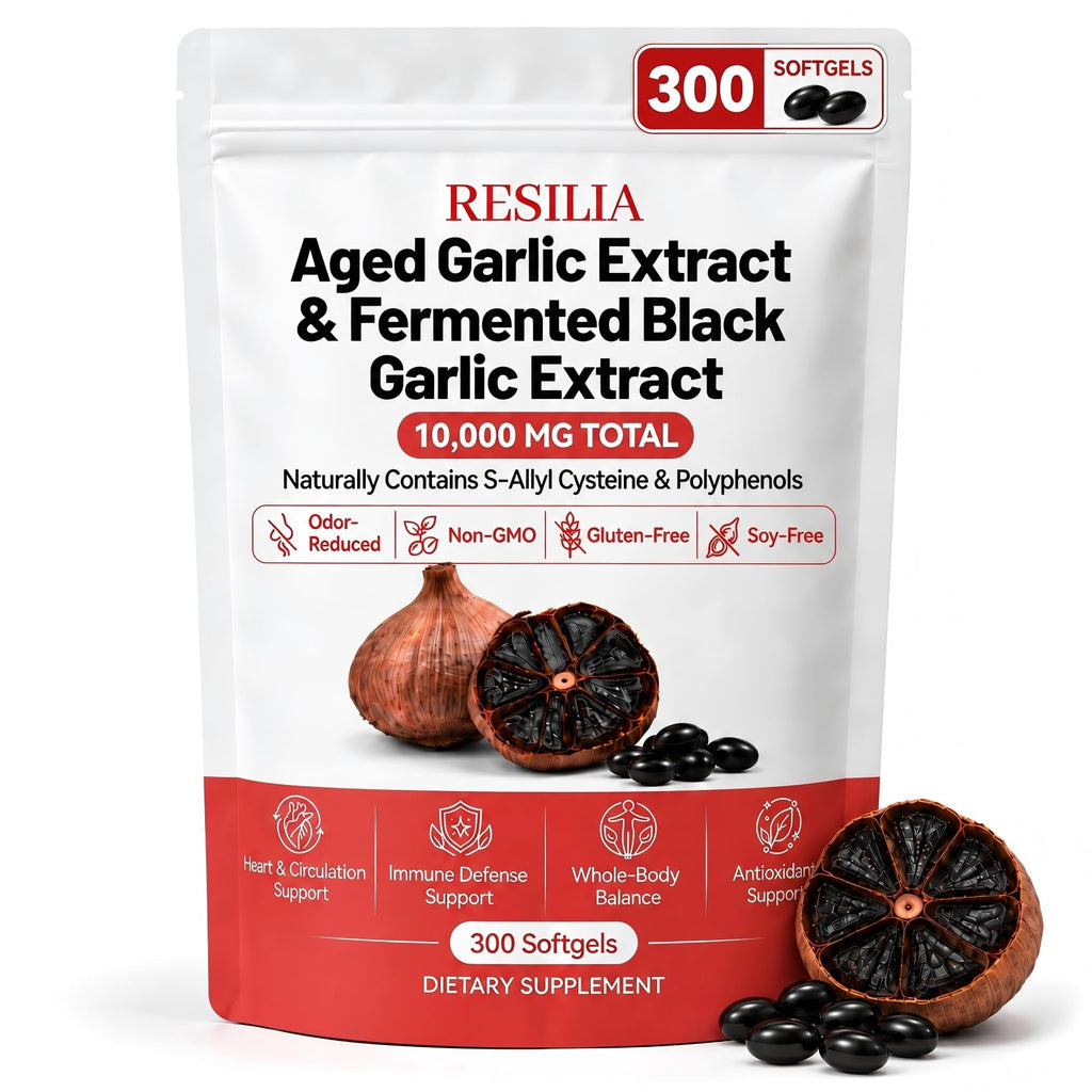 Aged Garlic Extract & Fermented Black Garlic Extract Softgels Q246