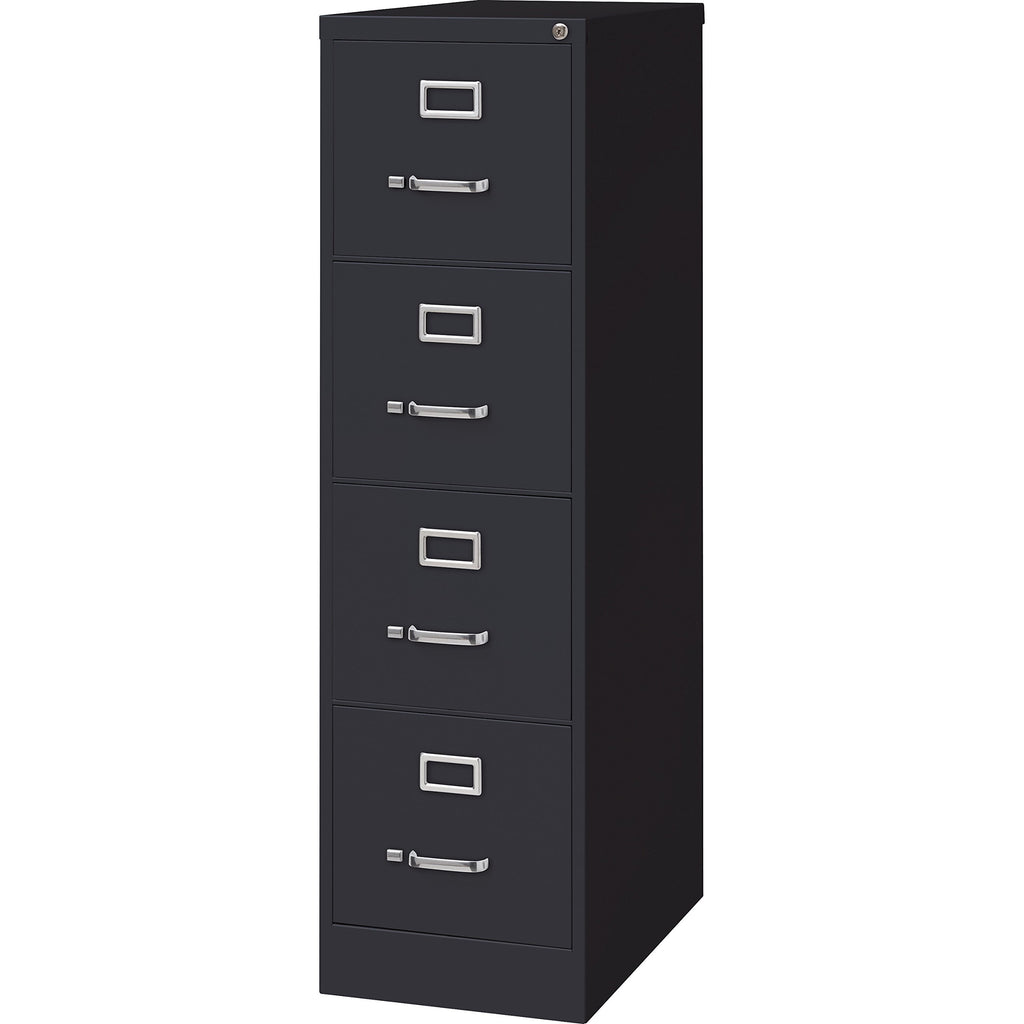 4 Drawer Vertical File with Lock, Black O736