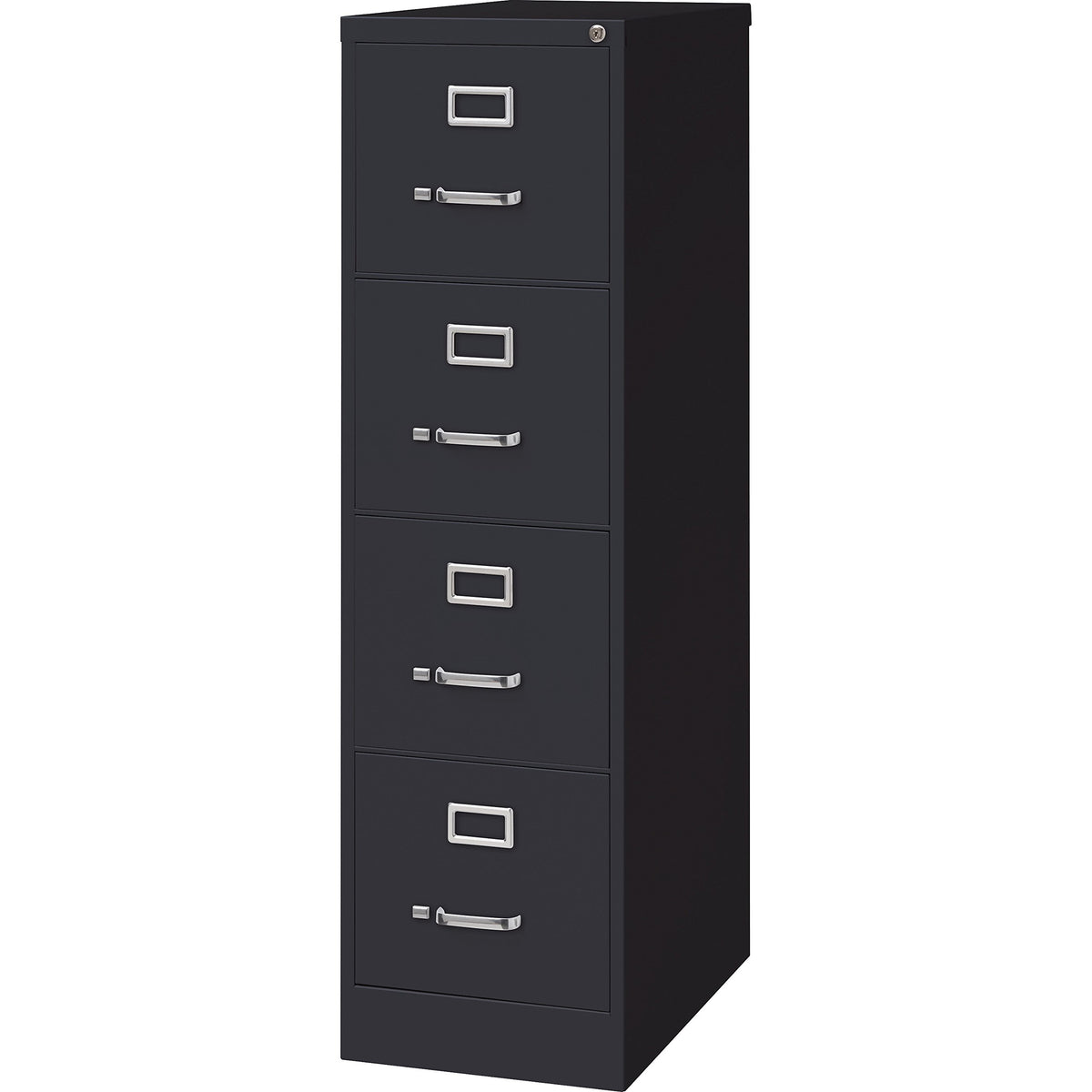 4 Drawer Vertical File with Lock, Black O736