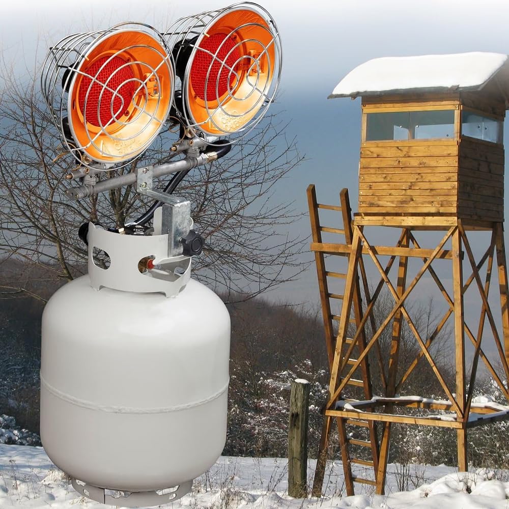 Infra-Red Double Burner 30,000 BTU Tank Top Outdoor Heater U7460