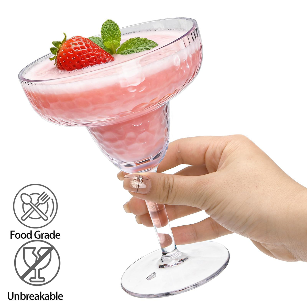 6 Pack 13 OZ Acrylic Stemmed Glasses B4565
